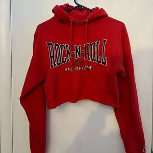 Rock N Roll Hall of Fame Cropped Hoodie